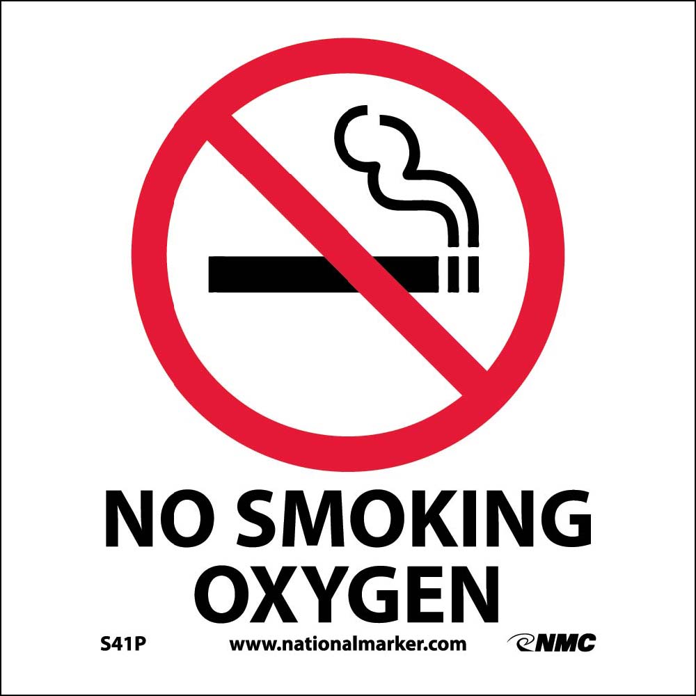 No Smoking Oxygen Sign-eSafety Supplies, Inc