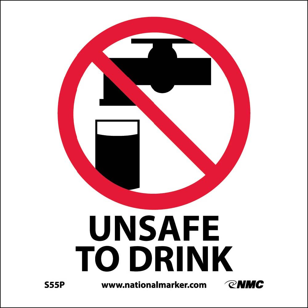 Unsafe To Drink Sign-eSafety Supplies, Inc