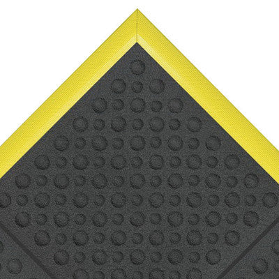Superior Manufacturing Notrax 3' X 3' Black 3/4" Thick Resilient Rubber Cushion-Ease Ergo Wet/Dry Area Safety/Anti-Fatigue Floor Mat-eSafety Supplies, Inc