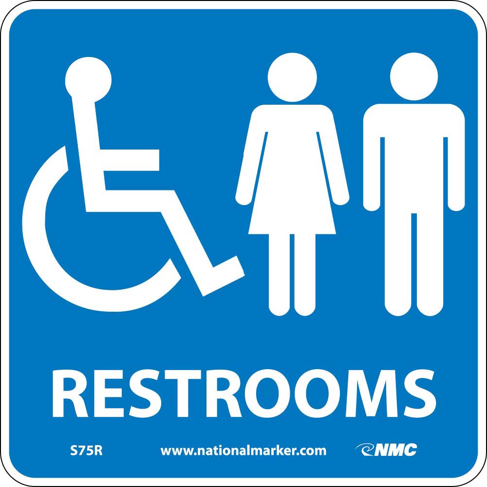 Ada Location Marker Restrooms Sign-eSafety Supplies, Inc