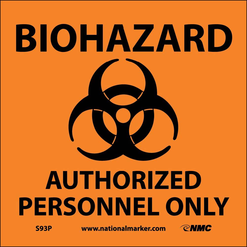 Biohazard Authorized Personnel Only Sign-eSafety Supplies, Inc