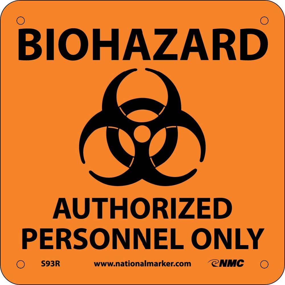 Biohazard Authorized Personnel Only Sign-eSafety Supplies, Inc
