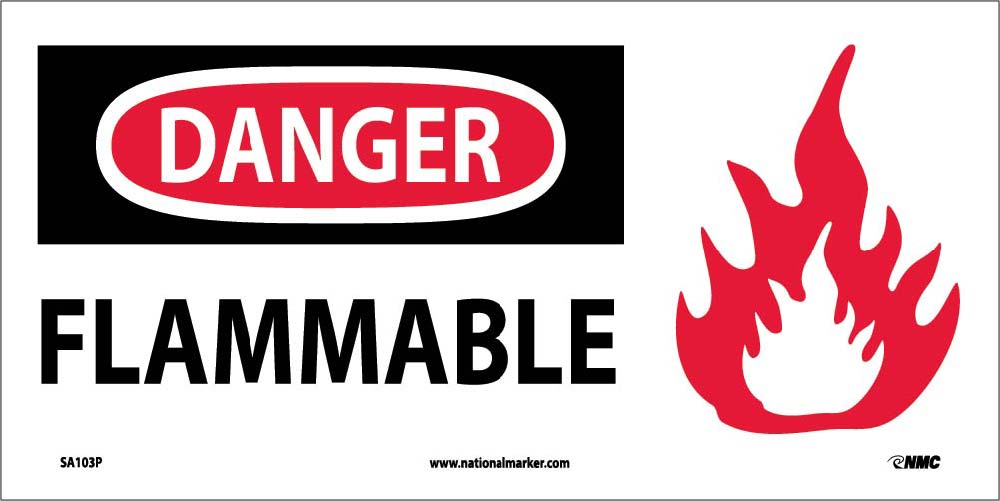 Danger Flammable Sign-eSafety Supplies, Inc
