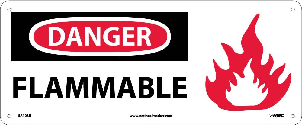 Danger Flammable Sign-eSafety Supplies, Inc