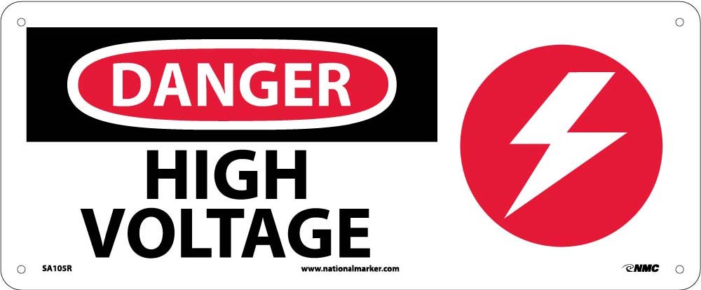 Danger High Voltage Sign-eSafety Supplies, Inc