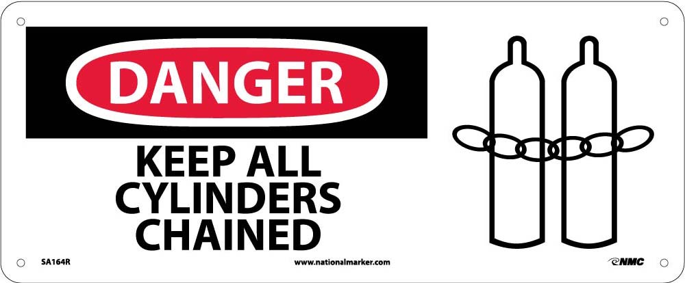 Danger Keep All Cylinders Chained Sign-eSafety Supplies, Inc