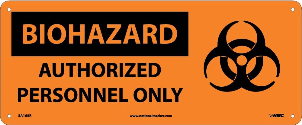 Biohazard Authorized Personnel Only Sign-eSafety Supplies, Inc