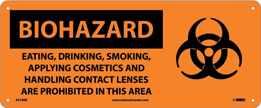 Biohazard Consumables Prohibited In Area Sign-eSafety Supplies, Inc