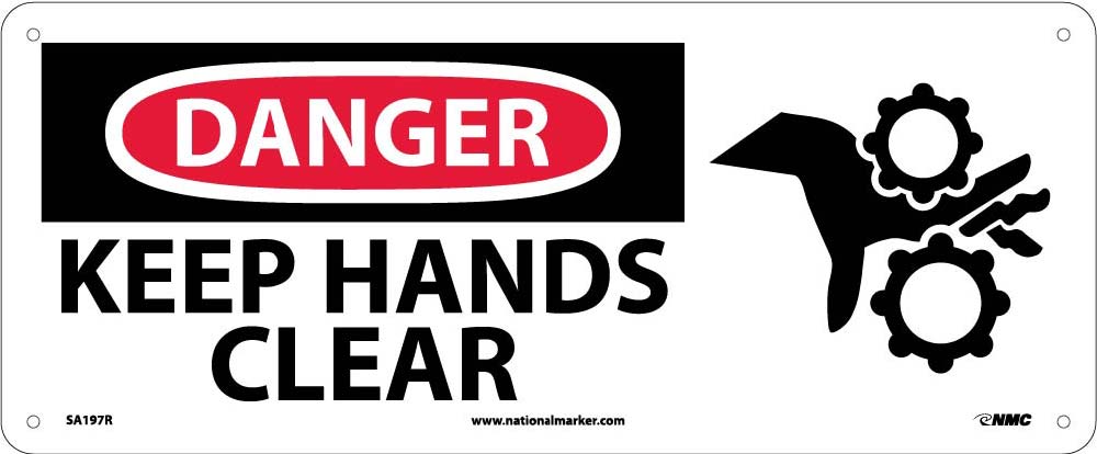 Danger Keep Hands Clear Sign-eSafety Supplies, Inc