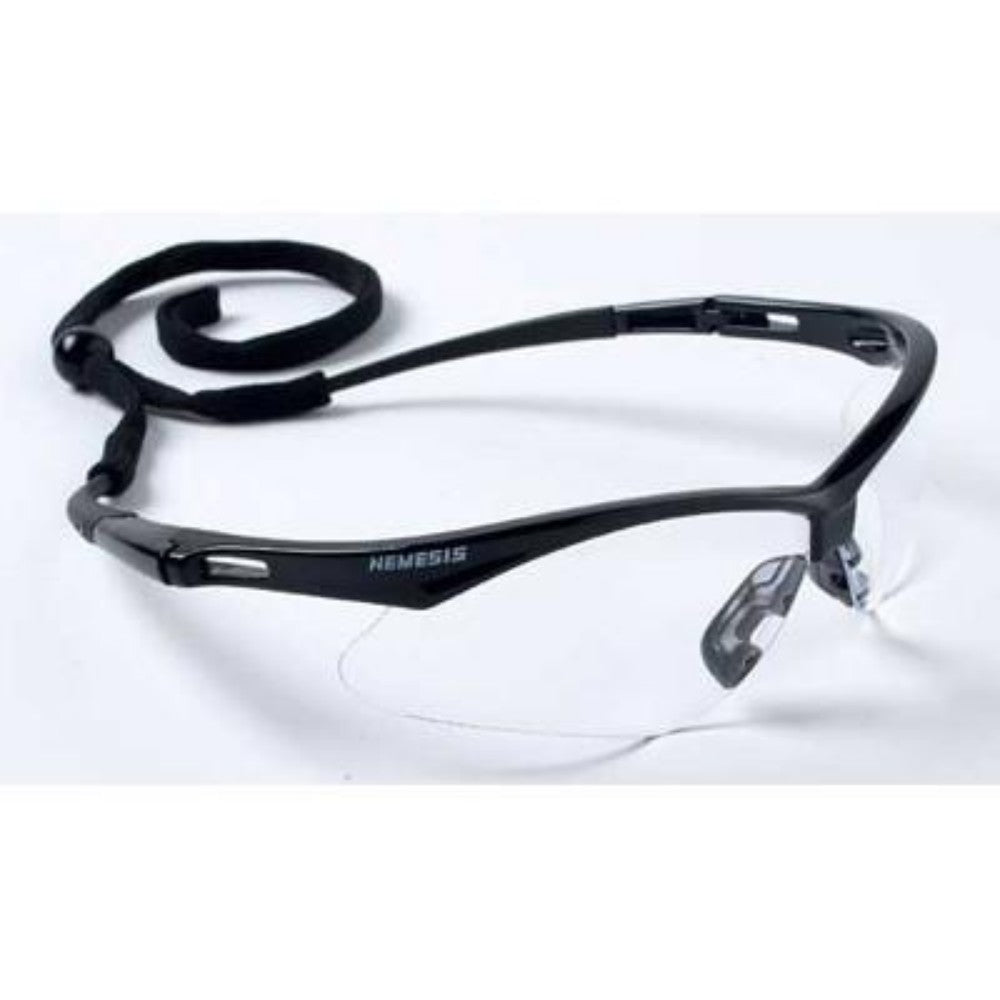 SAFETY GLASSES CLEAR V30 NEMESIS with BLACK CORD-eSafety Supplies, Inc
