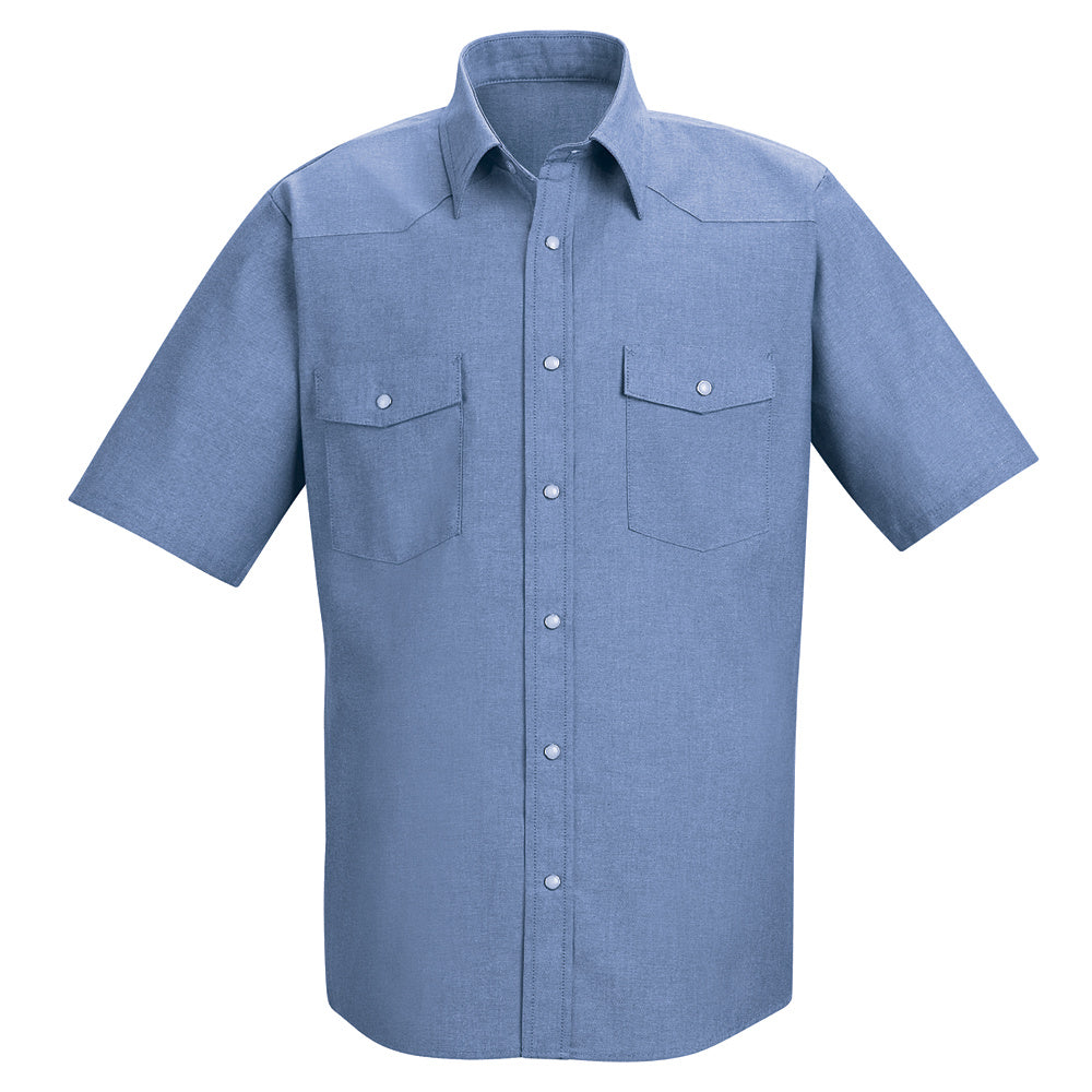 Red Kap Men's Deluxe Western Style Shirt SC24 - Light Blue-eSafety Supplies, Inc