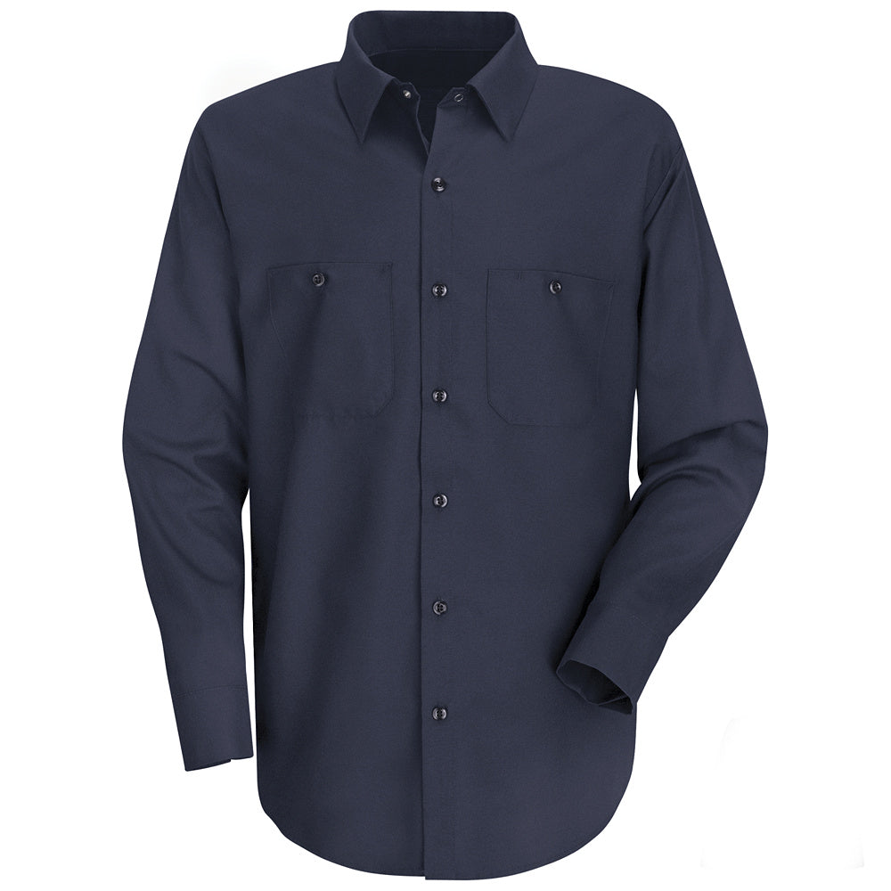 Red Kap Men's Wrinkle-Resistant Cotton Work Shirt SC30 - Dark Navy-eSafety Supplies, Inc