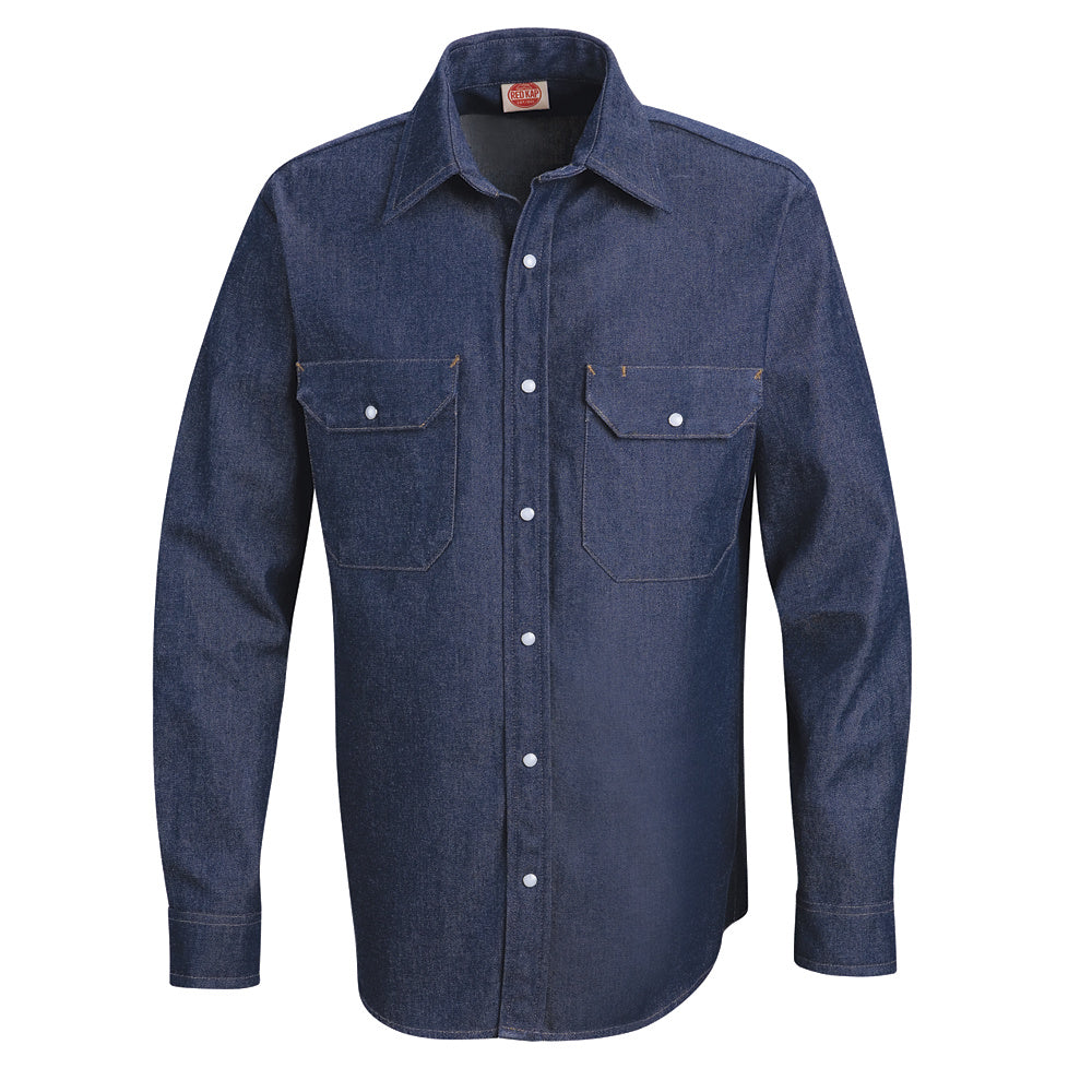 Red Kap Men's Deluxe Denim Shirt SD78 - Denim-eSafety Supplies, Inc