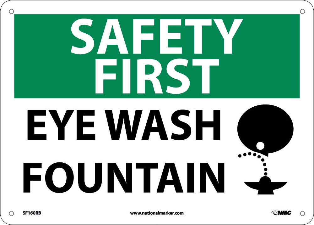 Safety First Eye Wash Fountain Sign-eSafety Supplies, Inc
