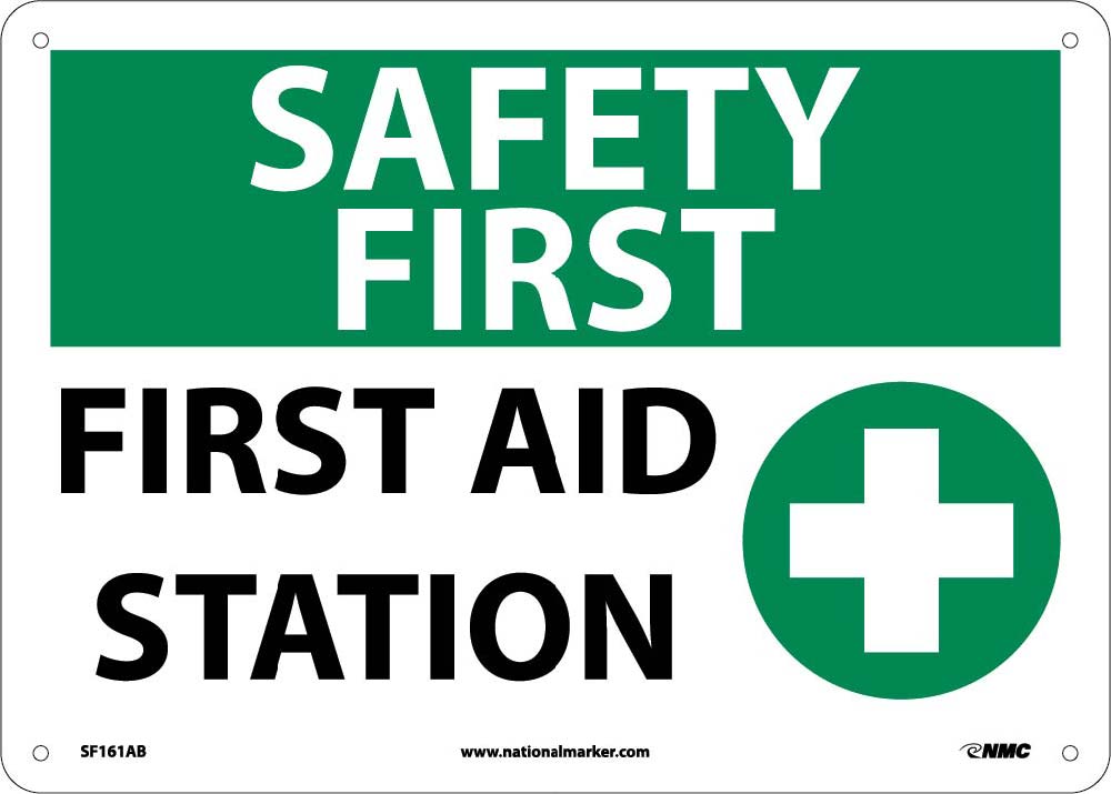 Safety First Aid Station Sign-eSafety Supplies, Inc