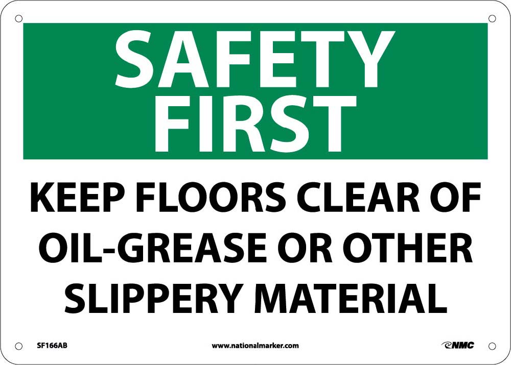 Safety First Keep Floors Clear Sign-eSafety Supplies, Inc