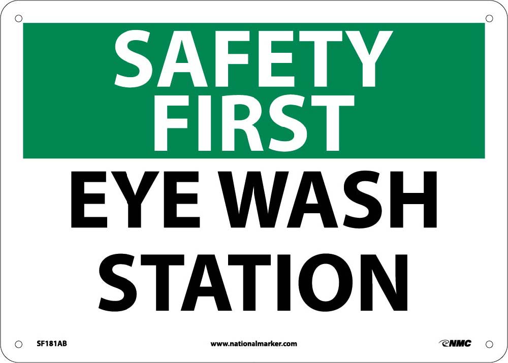Safety First Eye Wash Station Sign-eSafety Supplies, Inc