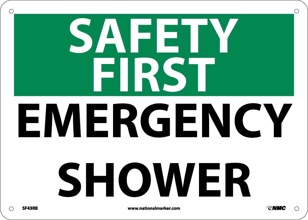Safety First Emergency Shower Sign-eSafety Supplies, Inc