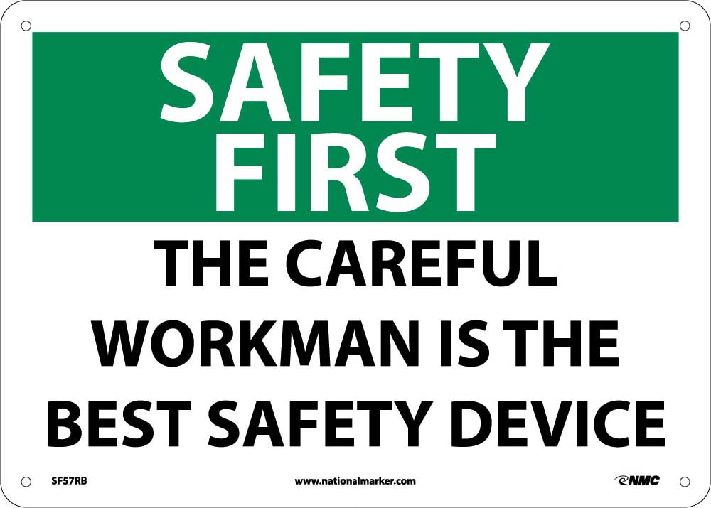 Safety First, The Careful Workman Is The Best Safety Device Sign-eSafety Supplies, Inc