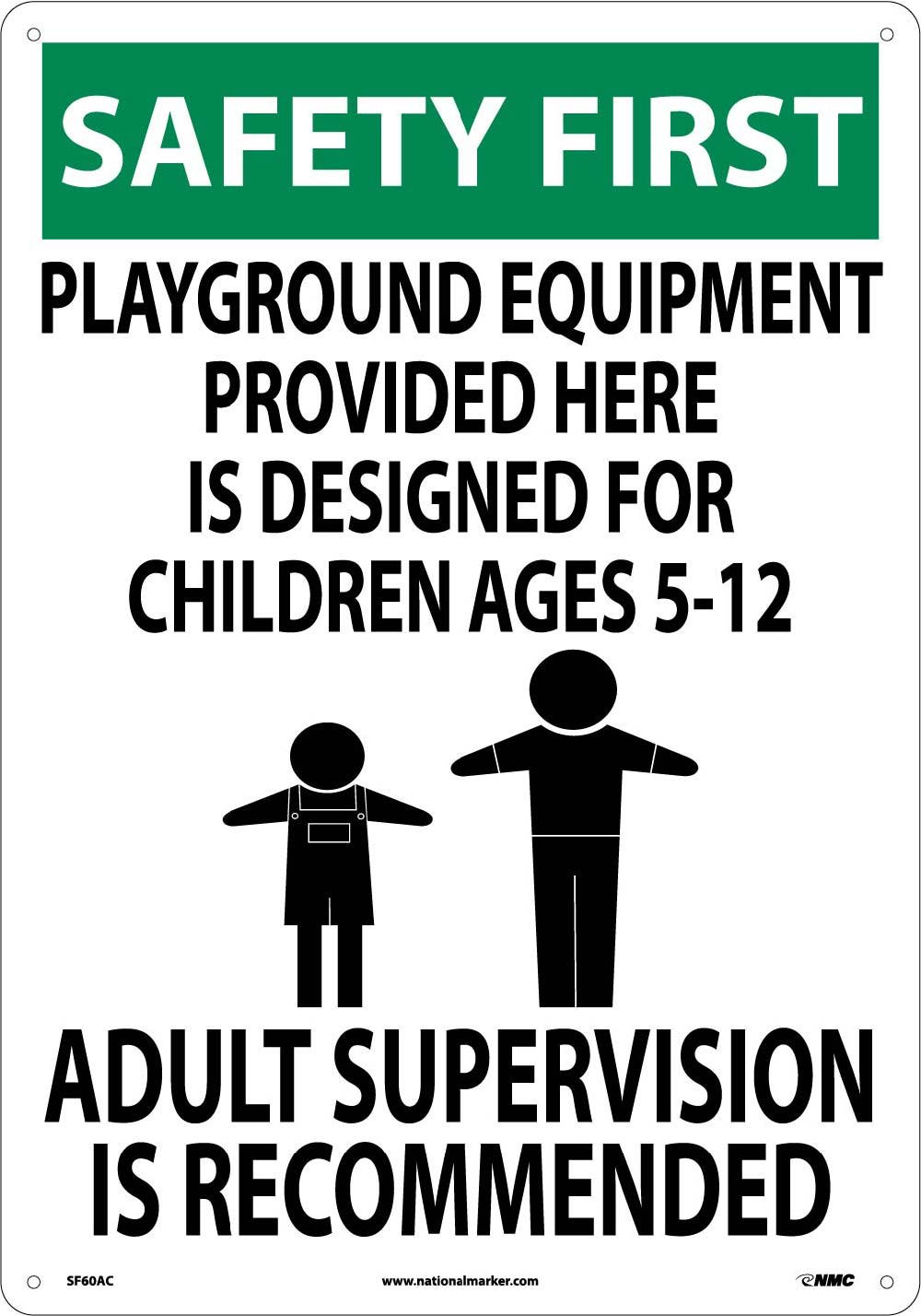 Safety First Adult Supervision Sign-eSafety Supplies, Inc