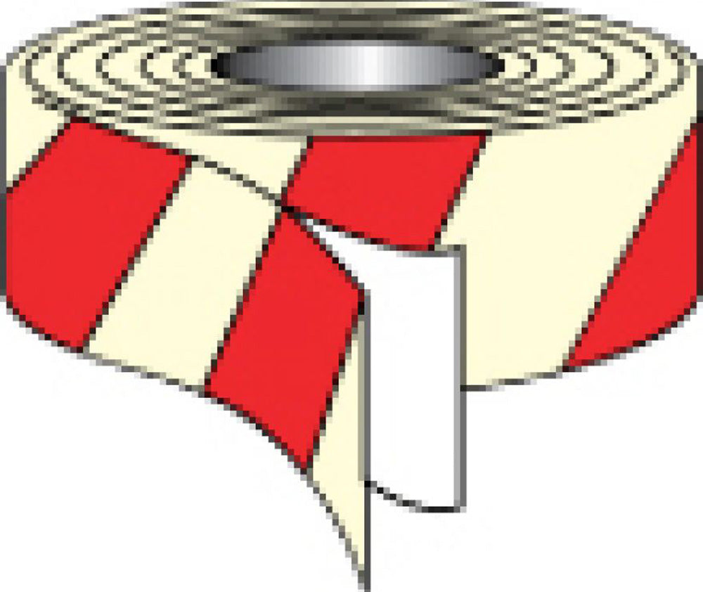 2" Glow And Red Striped Taped - Roll-eSafety Supplies, Inc