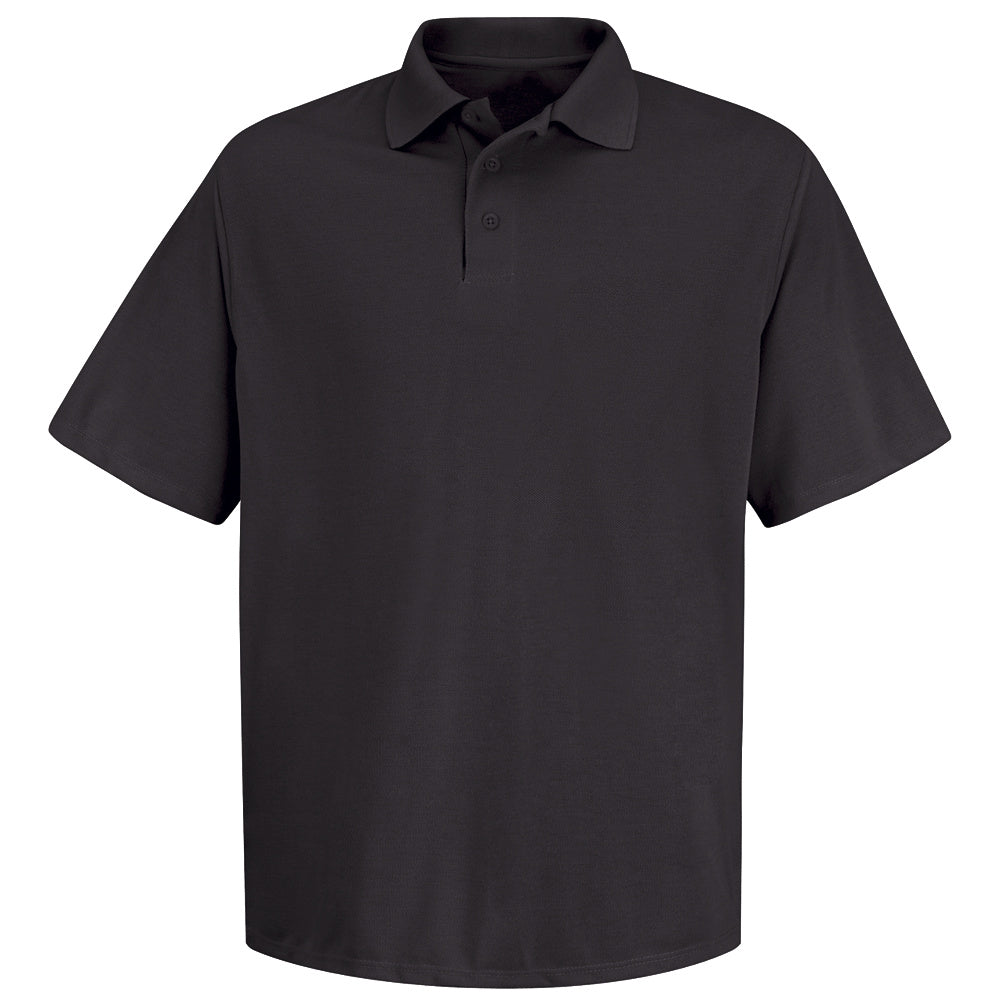 Red Kap Spun Polyester Pocketless Polo SK20 - Black-eSafety Supplies, Inc