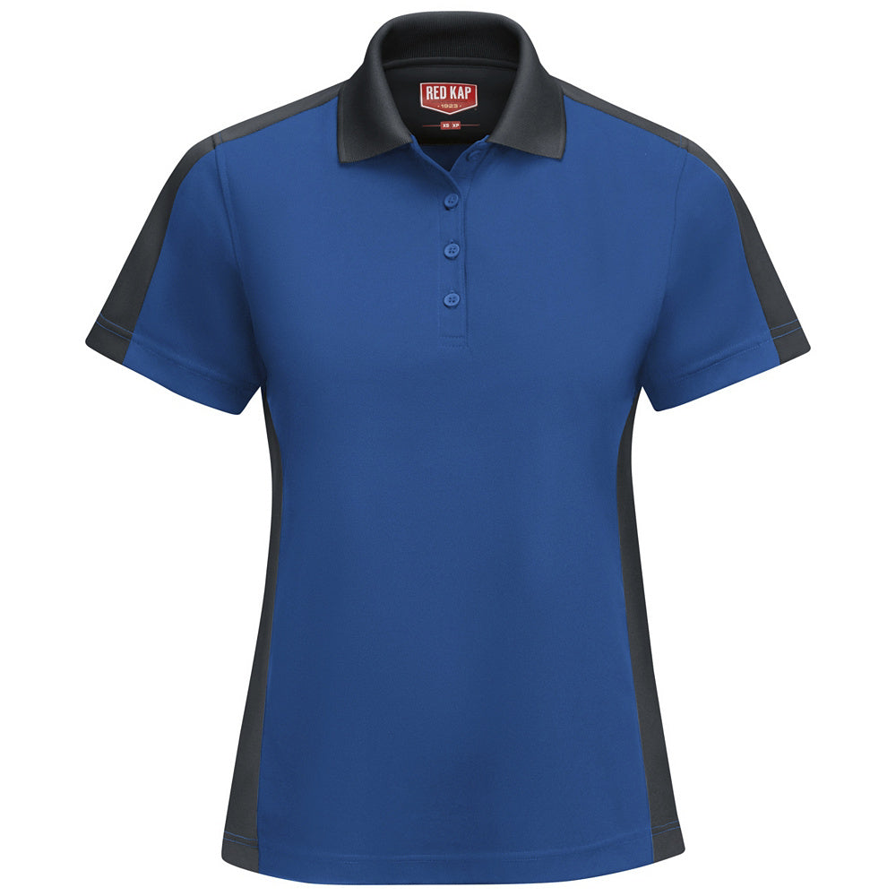 Red Kap Women's Short Sleeve Performance Knit Two-Tone Polo SK53 - Royal Blue / Charcoal-eSafety Supplies, Inc