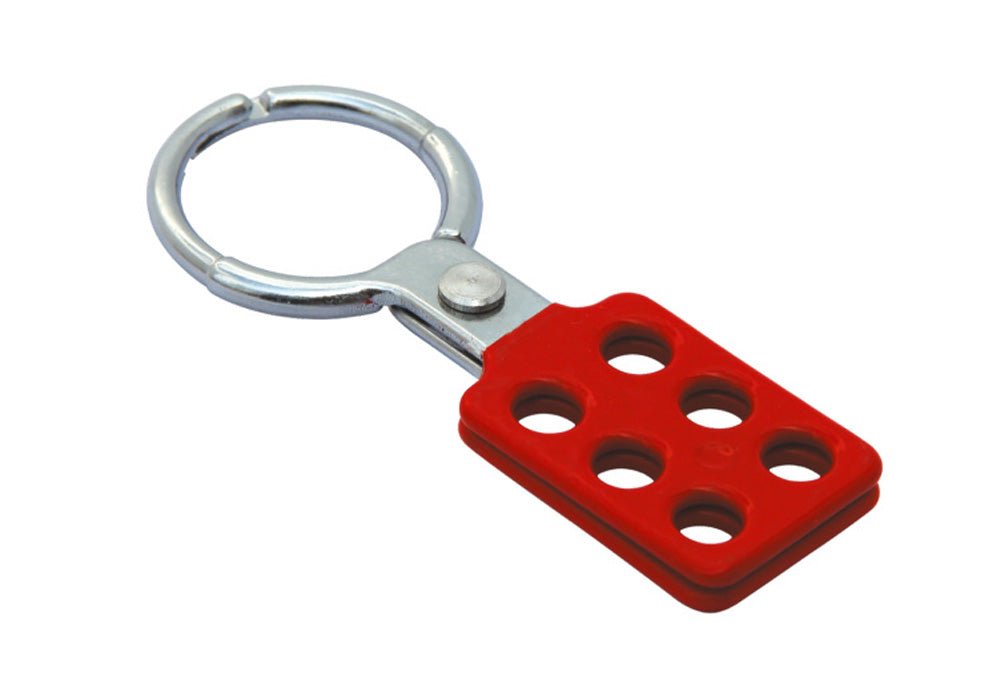 Dipped Aluminum Hasps (Red) Are Highly Visible And Easy To Grip. The Hasp Accepts Up To 6 Padlocks With A Shackle Diameter Of Up To 0.35". Closed Hasp Hole Measures 1.5". - SLA15-eSafety Supplies, Inc