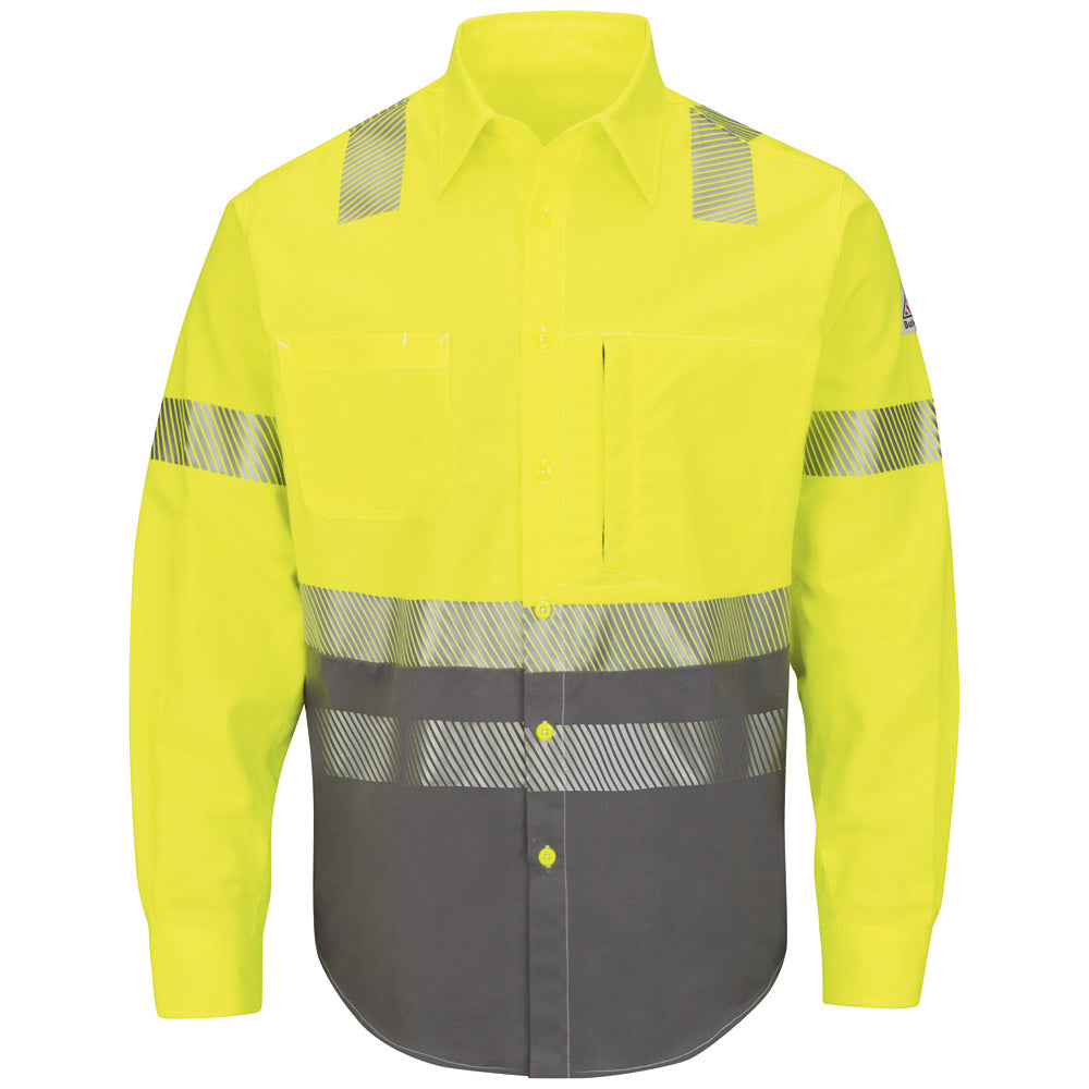 Bulwark Hi-Visibility Color Block Uniform Shirt - EXCEL FR® ComforTouch® - 7 oz.-eSafety Supplies, Inc
