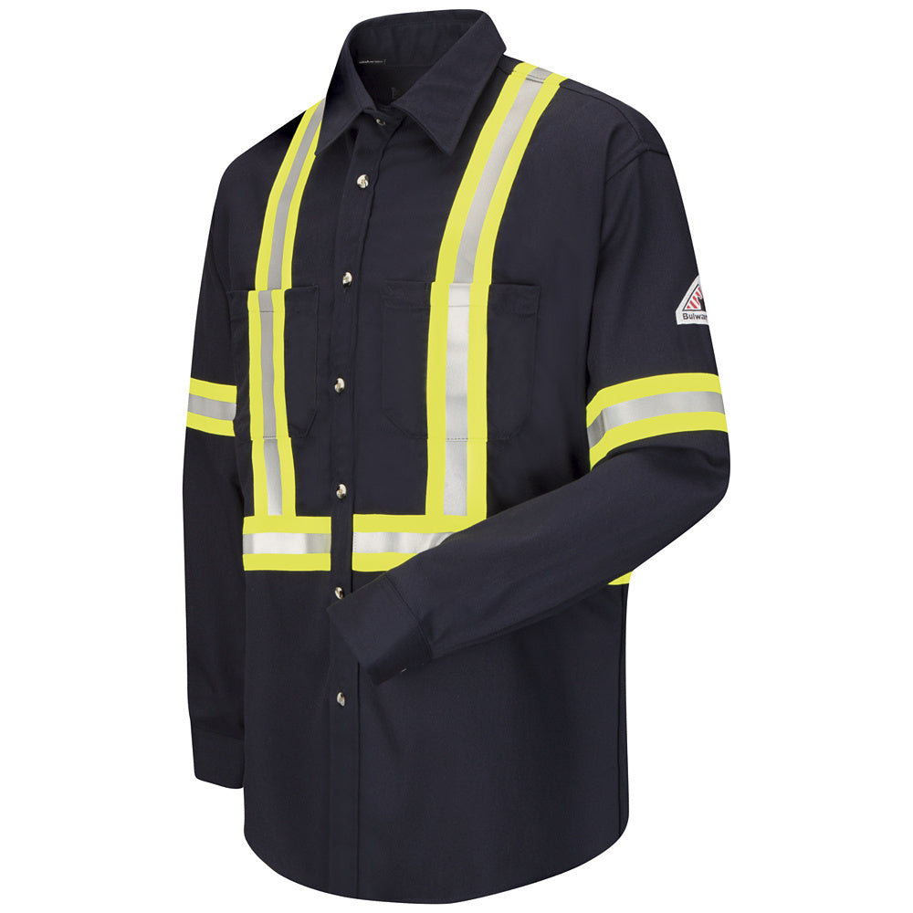 Bulwark Dress Uniform Shirt with CSA reflective trim - EXCEL FR® ComforTouch® - 7 oz.-eSafety Supplies, Inc