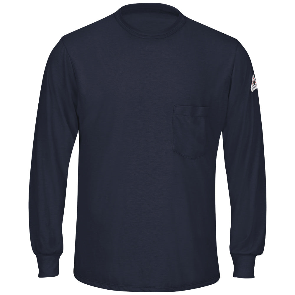 Bulwark Long Sleeve Khaki Lightweight T-Shirt-eSafety Supplies, Inc