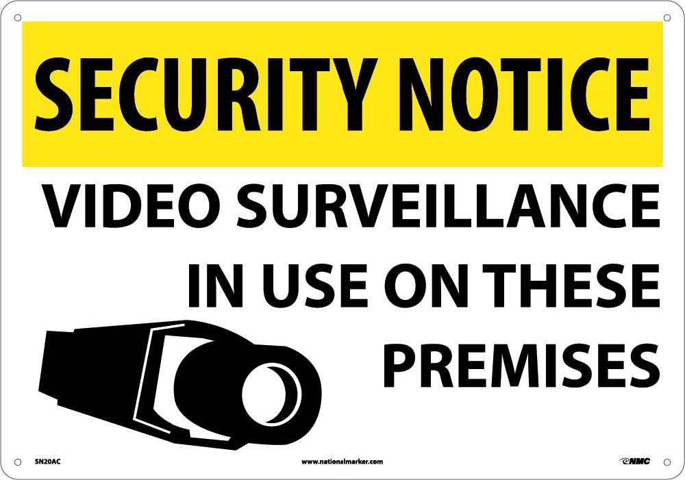 Security Notice Video Surveillance In Use Sign-eSafety Supplies, Inc