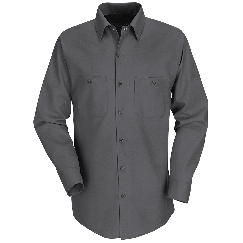 Red Kap Red Kap® Men’s Long-Sleeve Work Shirt  SP14 - Charcoal-eSafety Supplies, Inc