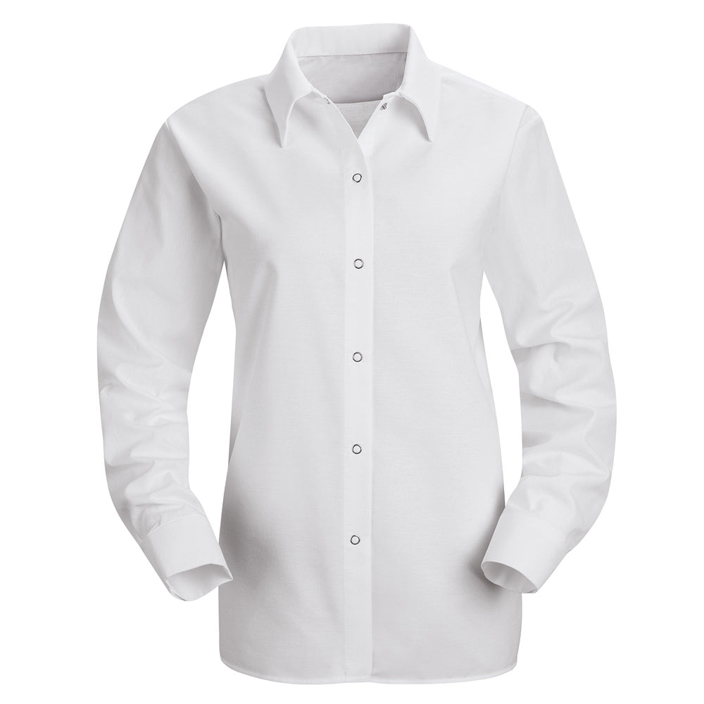 Red Kap Women's Specialized Pocketless Work Shirt SP15 - White-eSafety Supplies, Inc