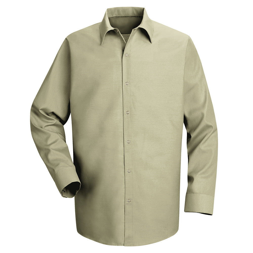 Red Kap Men's Specialized Pocketless Work Shirt SP16 - Light Tan-eSafety Supplies, Inc