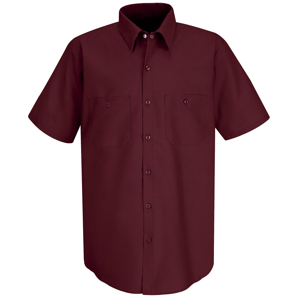 Red Kap Men's Industrial Work Shirt SP24 - Burgundy-eSafety Supplies, Inc