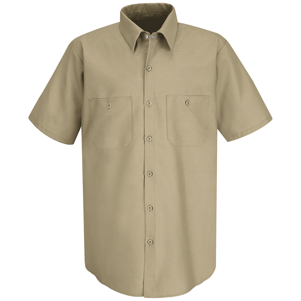 Red Kap Men's Industrial Work Shirt SP24 - Khaki-eSafety Supplies, Inc