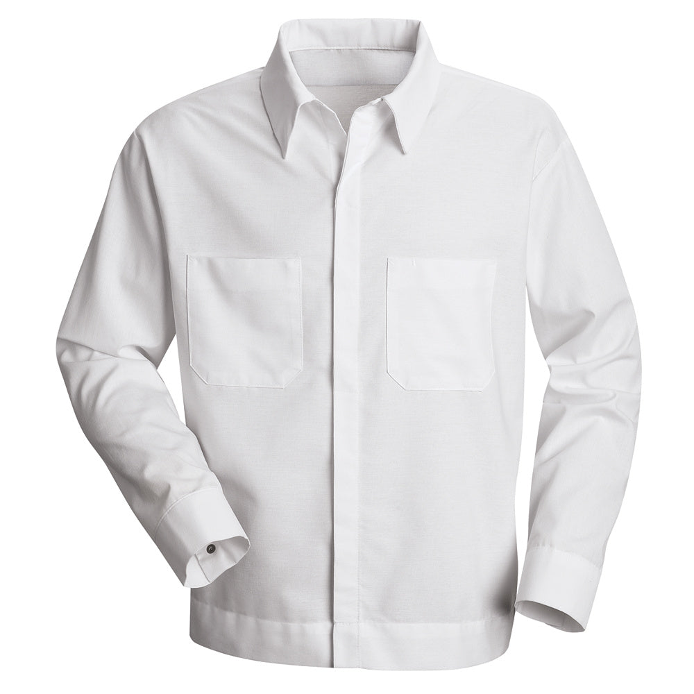 Red Kap Men's Button-Front Shirt Jacket SP35 - White-eSafety Supplies, Inc