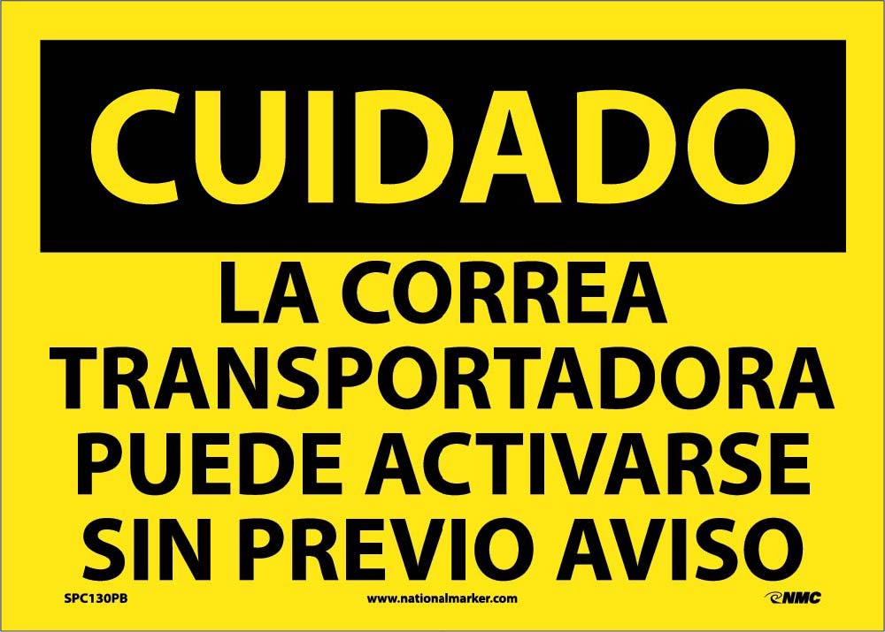 Caution Equipment Safety Sign - Spanish-eSafety Supplies, Inc