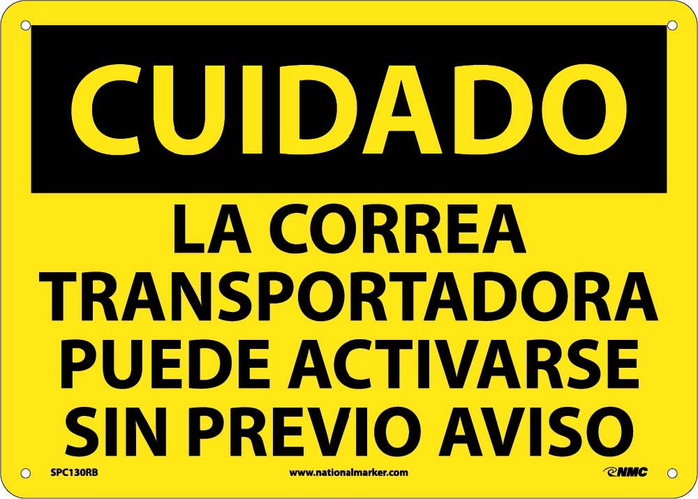 Caution Equipment Safety Sign - Spanish-eSafety Supplies, Inc