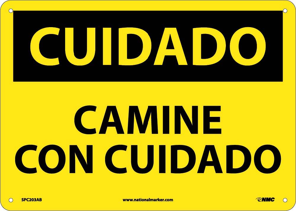 Caution Watch Your Step Sign - Spanish-eSafety Supplies, Inc