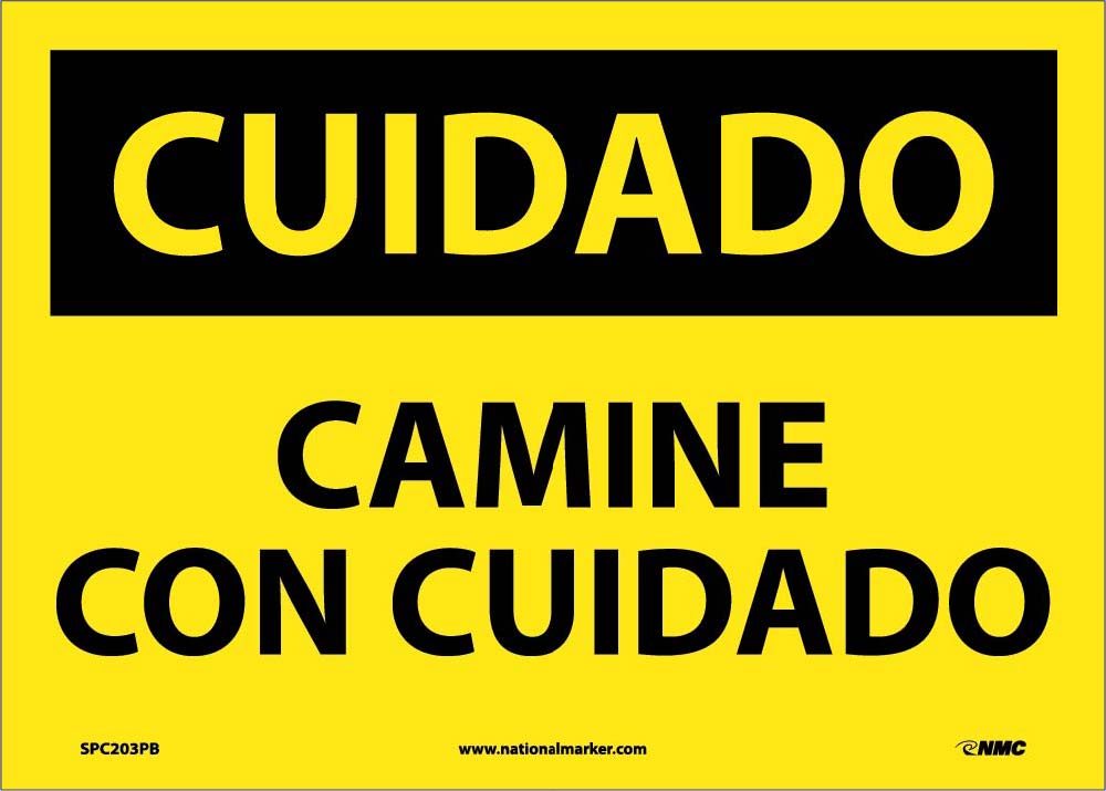 Caution Watch Your Step Sign - Spanish-eSafety Supplies, Inc