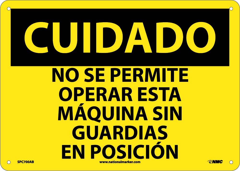 Caution Chock Wheels Sign - Spanish-eSafety Supplies, Inc