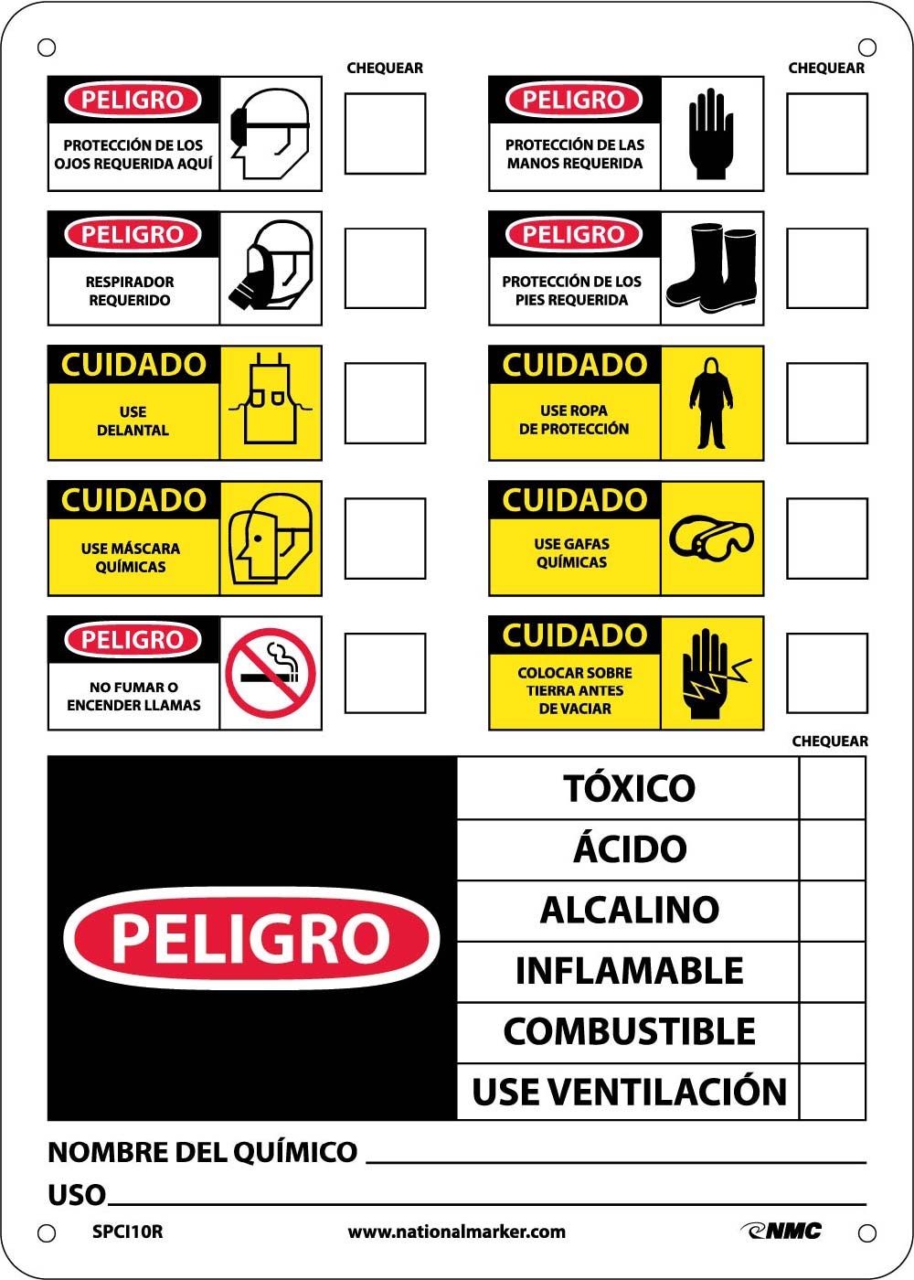 Chemical Id Label Spanish-eSafety Supplies, Inc
