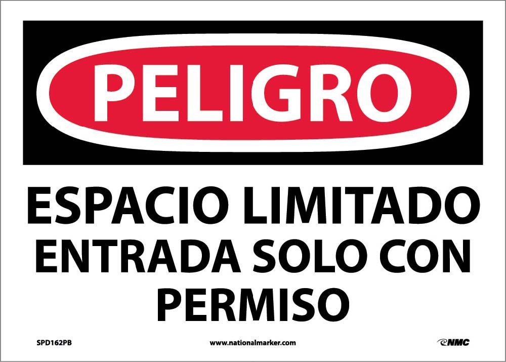 Danger Confined Space Sign - Spanish-eSafety Supplies, Inc