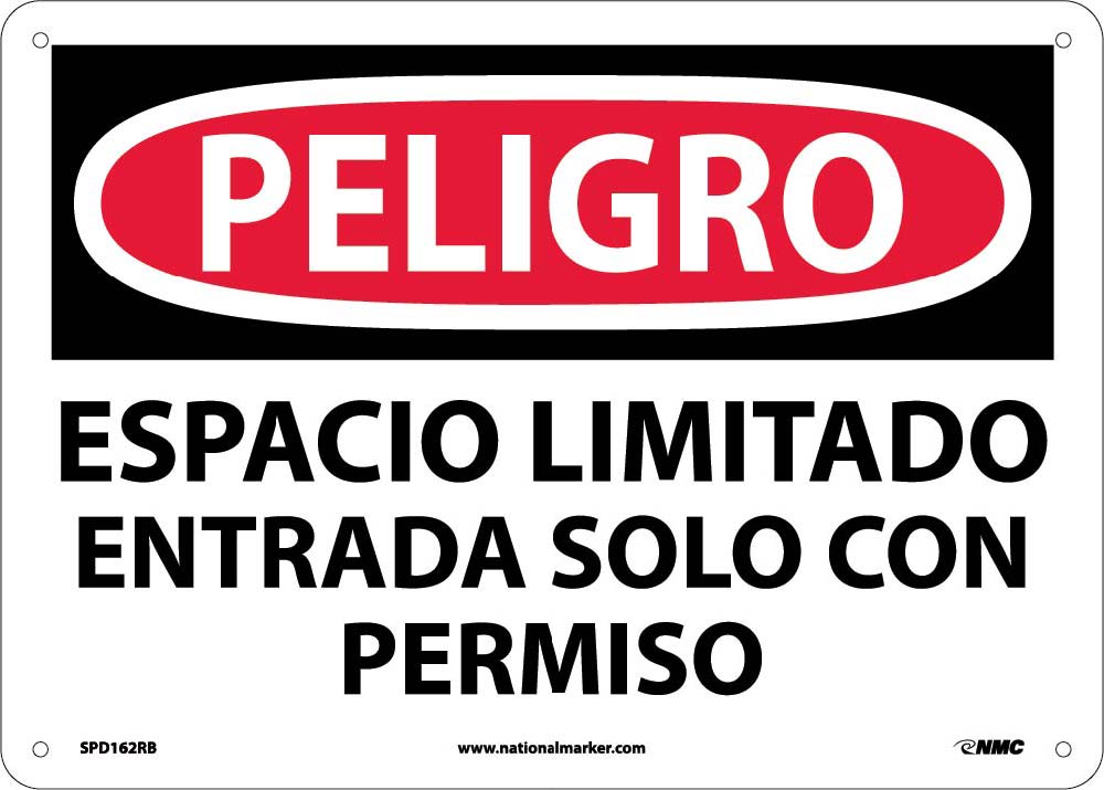 Danger Confined Space Sign - Spanish-eSafety Supplies, Inc