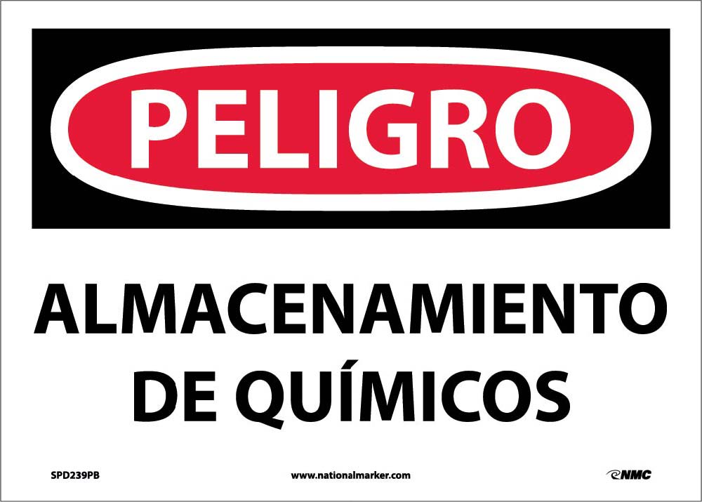 Danger Chemical Storage Area Sign - Spanish-eSafety Supplies, Inc