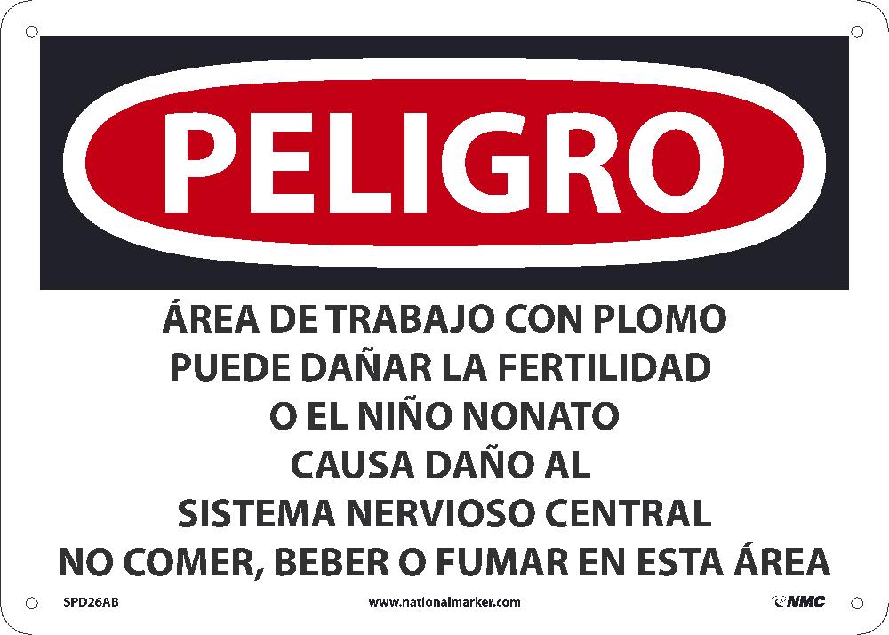 Lead Work Area May Cause Cancer Sign - Spanish-eSafety Supplies, Inc