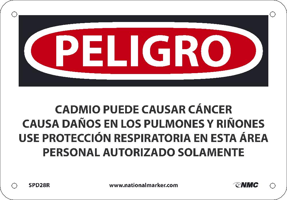 Cadmium May Cause Cancer Causes Sign - Spanish-eSafety Supplies, Inc