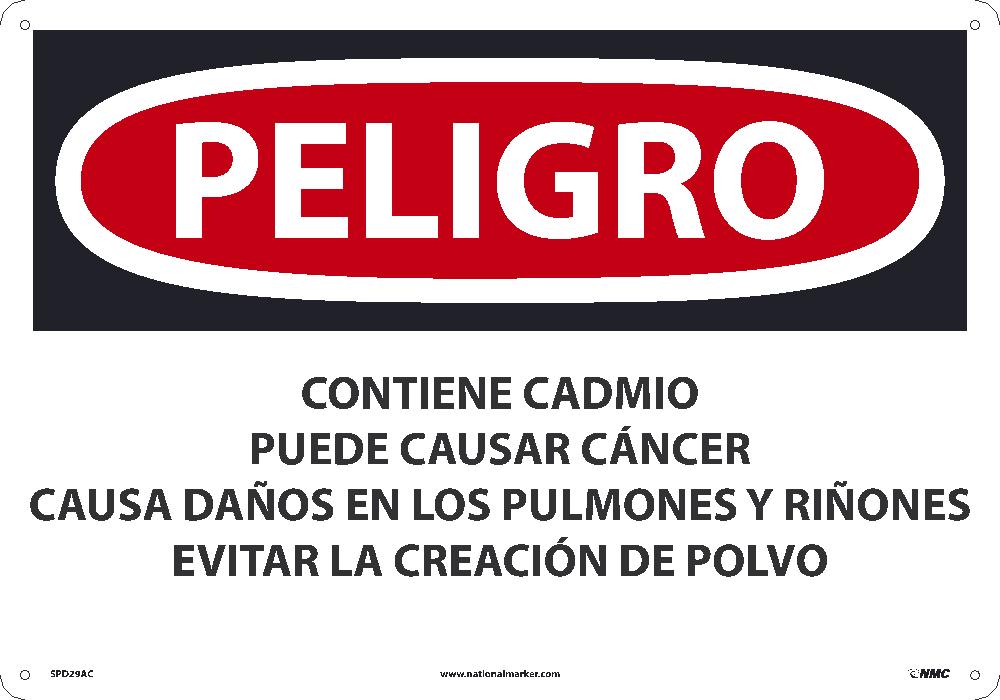 Contains Cadmium May Cause Cancer Sign - Spanish-eSafety Supplies, Inc